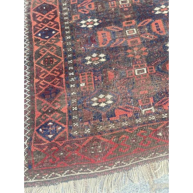 Antique Turkmen Baluch Rug For Sale - Image 11 of 18
