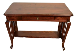 1930s English Regency Mahogany Office Desk / Writing Desk