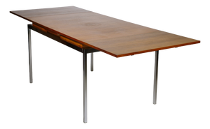 Mid-Century Dining Table in Walnut with Chrome Frame, 1960s