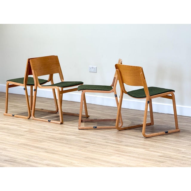 Mid-Century Modern Theo Chairs in Light Oak from Chorus, 2010s, Set of 4 For Sale - Image 3 of 15