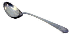 Plain Silver Rice and Serving Spoon with Handle