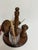 Vintage Mid-Century Wood & Glass Condiment Caddy Salt & Pepper Mill Set For Sale - Image 10 of 12