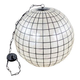Restoration Hardware Capiz Shell Pendant Light For Sale