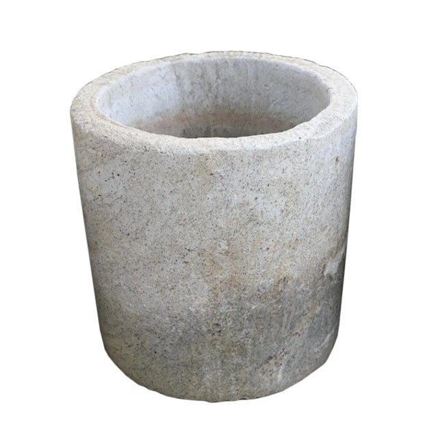 Old Vintage Chinese Granite Organic Modern Planter Pot For Sale In Los Angeles - Image 6 of 6