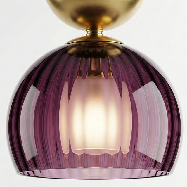 Mid-Century Modern Pendant Lamp in Murano Glass, 1980s For Sale - Image 3 of 5