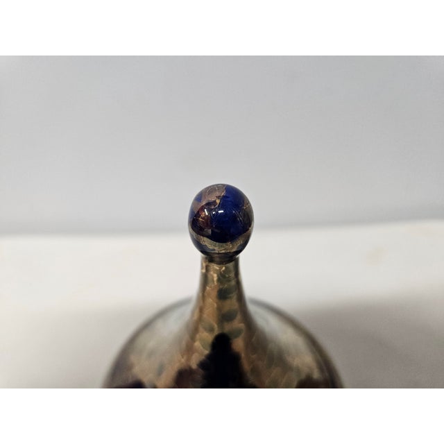 Gold and Purple Teardrop Lidded Jar For Sale - Image 11 of 14