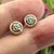 Blue Natural White Sapphire Diamond Stud Earrings 14k Yellow Gold 0.97 TCW Certified For Sale - Image 8 of 11