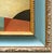 2020s Contemporary Abstract Oil Painting in Vintage Blue Painted Frame For Sale - Image 5 of 6