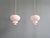 Gold Scandinavian Pendant Lights in White Opaline Glass, 1960, Set of 3 For Sale - Image 8 of 18