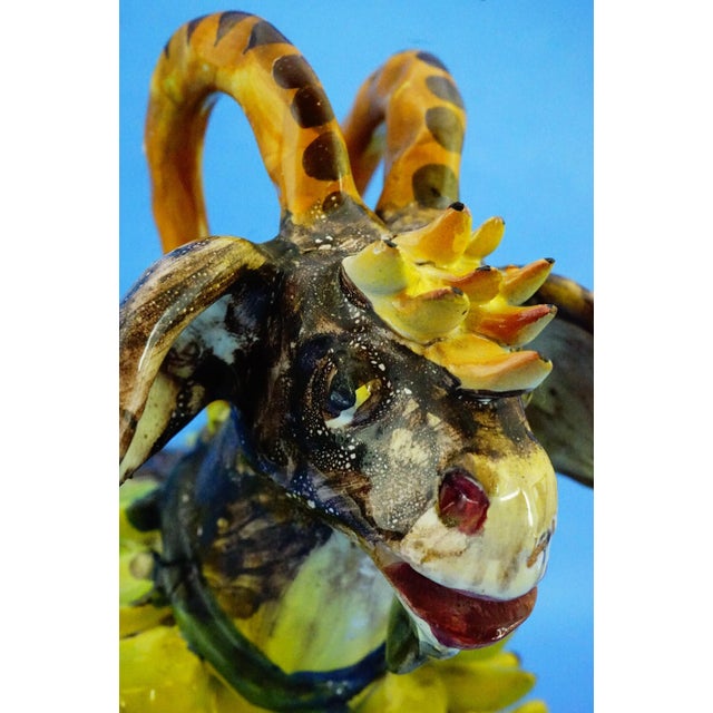 After Richard Dölker, Vietri German Period Goat Sculpture, 20th Century, Ceramic For Sale - Image 11 of 18