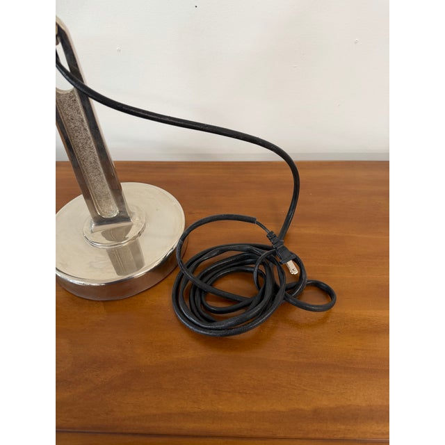Metal Ralph Lauren Home Rl '67 Polished Nickel Boom Arm Desk Lamp For Sale - Image 7 of 7