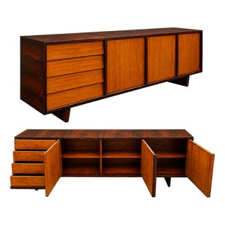 Brazilian Modern Credenza in Rosewood & Pau Marfim, Attributed to Martin Eisler, 1950s For Sale