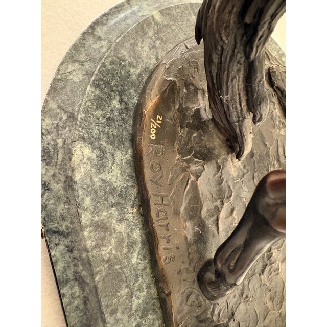 Metal 1990s Boise State University Bronco, Bronze Sculpture - #21/200, (Limited Edition by Dr. Roy Harris) For Sale - Image 7 of 8