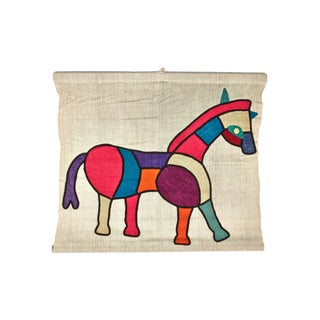 Large Modernist Horse Tapestry For Sale