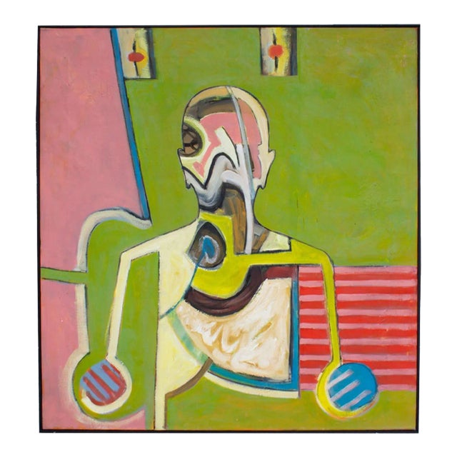 Abstract Oil on Canvas Painting by James L. Bruch For Sale