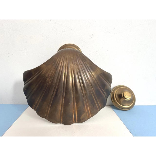 1970s Brass Clam Shell Door Knocker For Sale - Image 11 of 15