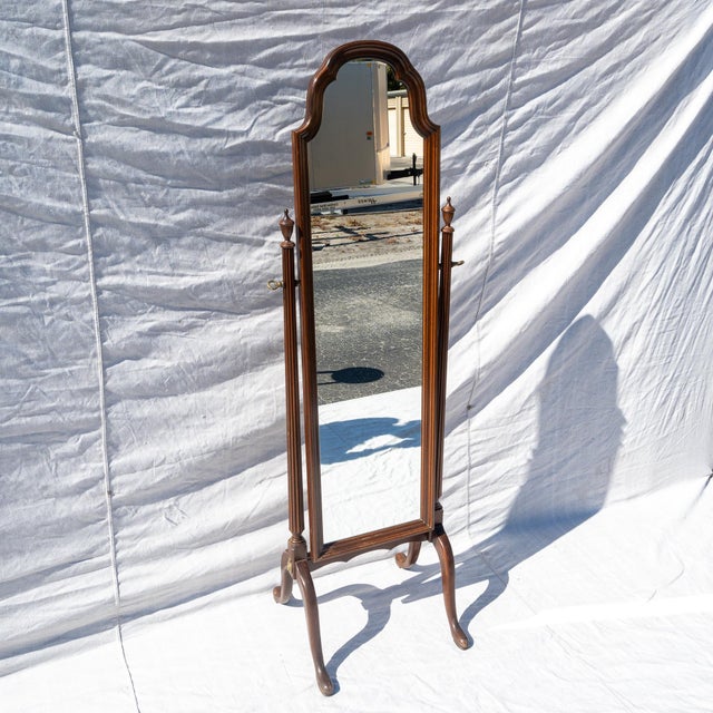 Ethan Allen Court Solid Cherry Hardwood Cheval Floor Mirror