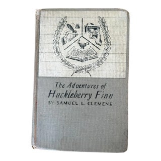 1953 The Adventures of Huckleberry Finn by Samuel Clemens Hardcover School Library Book For Sale