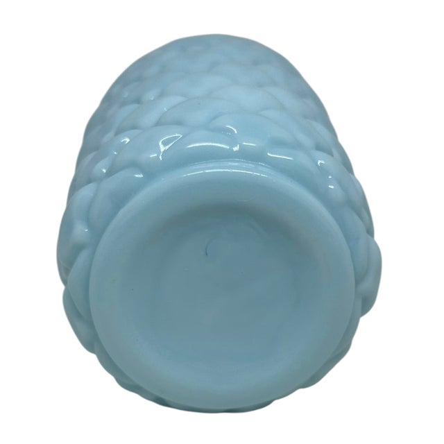 Consolidated Lamp & Glass Co. Attributed to Consolidated Glass Eapg Light Blue Opaline Cone/Pineapple Sugar Shaker C1890 Usa For Sale - Image 4 of 12