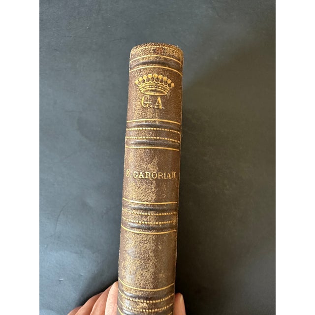 Antique Quarter Leather Bound French Book For Sale - Image 4 of 12