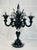 Glass 1990s Monumental Black Murano Glass Five-Arm Candelabra From the Spelling Manor For Sale - Image 7 of 18