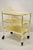 Vintage Mid Century Modern Gold Aluminum Metal Folding Rolling Bar Cart Server with 3 Trays. Item features 3 removable...