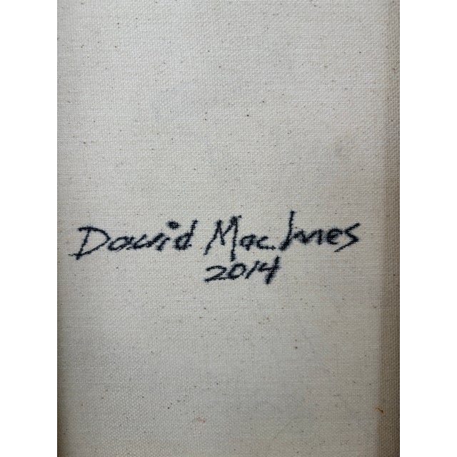 Textile David Mac Innes Painting on Canvas 2014 Abstract Geometric Original For Sale - Image 7 of 10