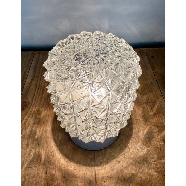 Glass White Porcelain Ceiling Light, 1970s For Sale - Image 7 of 14
