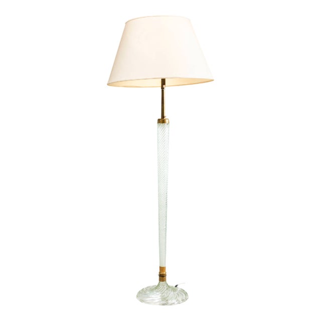 Model 529 Floor Lamp by Carlo Scarpa for Venini, 1940s For Sale