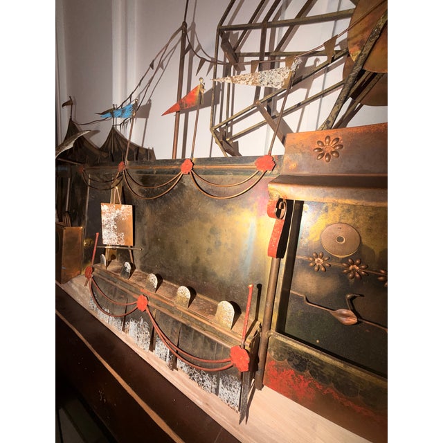 1970s Vintage 1970s C. Jeré (Curtis Jeré) Large-Scale Carnival Wall Sculpture, Signed “C. Jeré For Sale - Image 5 of 16