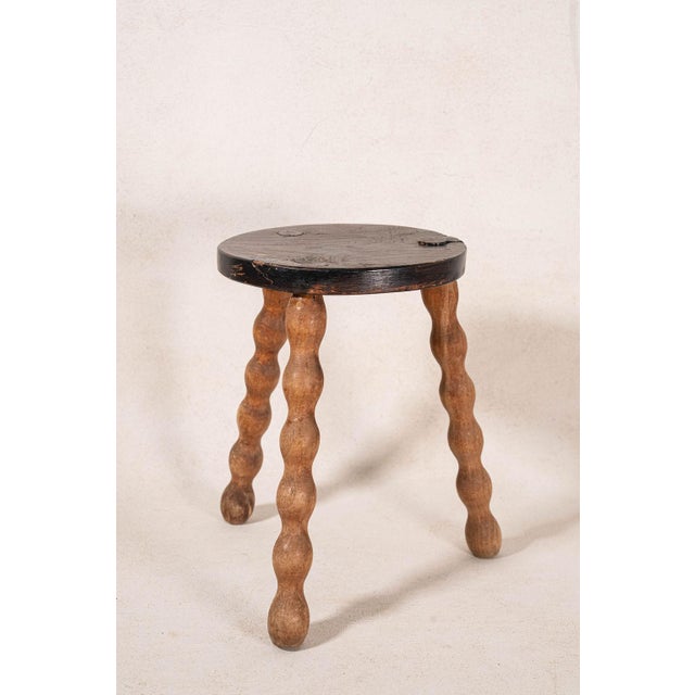 English Antique Two-Toned Bobbin Joint Stool For Sale - Image 3 of 5