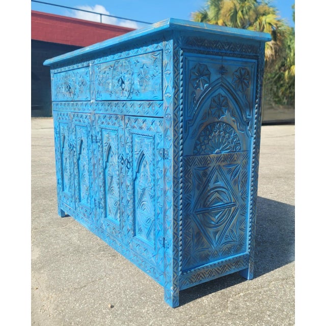 Just arrived! This beautiful Moroccan media stand is one of the few pieces we currently have in stock. Crafted from solid...