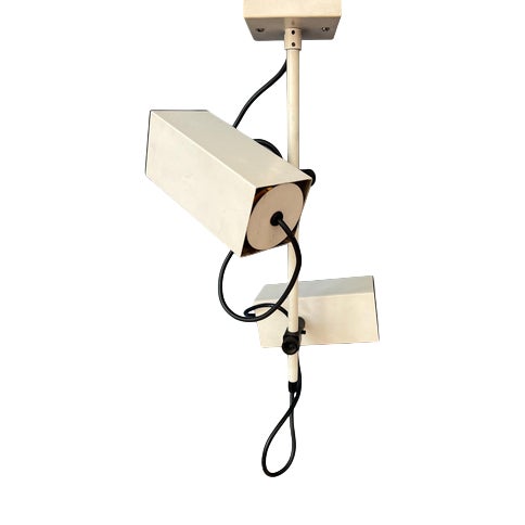 Vintage Beige Downrod Ceiling Lamp from Philips For Sale