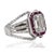 Contemporary Late 20th Century 18k Ruby & Diamond Ring, Size 5 For Sale - Image 3 of 4