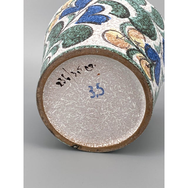 Flower Pot with Floral Decoration by Ruscha Keramik, West Germany, 1960s For Sale - Image 11 of 14