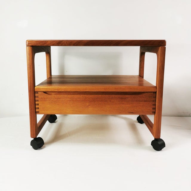 Mid-Century Teak Serving Bar Cart from BR Mobler attributed to Peter Brink, Denmark, 1960s For Sale - Image 16 of 16