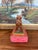 Likely Antique Hand-Carved Wooden Cow Figurine on Painted Base - Folk Art Sculpture For Sale In Seattle - Image 6 of 9