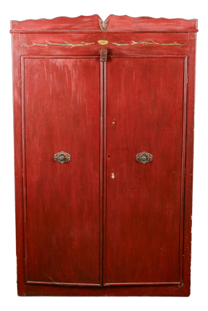 Painted Wardrobe in Wood and Metal