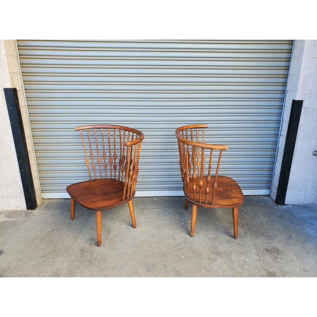 Japanese Pair of Throne Chairs For Sale - Image 3 of 11