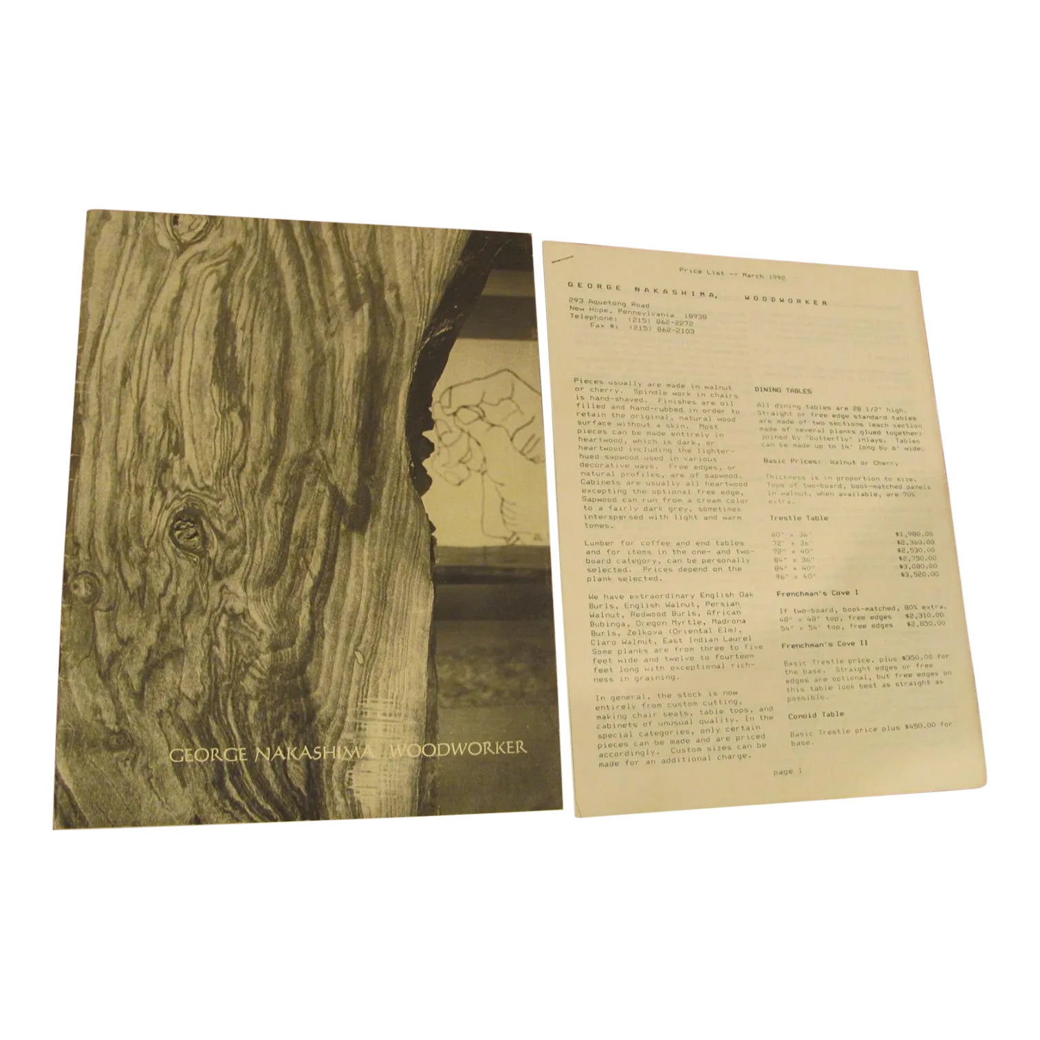 Late 20th Century George Nakashima Woodworker 20 Page