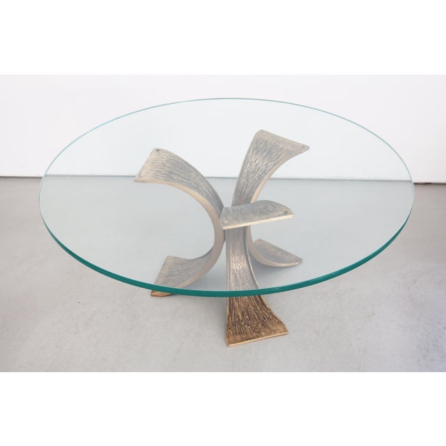 Brutalist Bronze Coffee Table, Italy, 1970s For Sale - Image 4 of 7