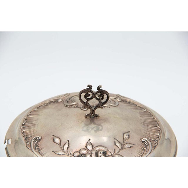 Acid-Etched Glass Compote For Sale - Image 3 of 5