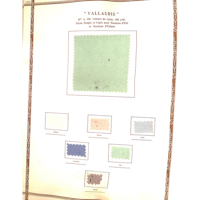 Creations Lebotys. Printemps 1934 [Fabric Sample Album] For Sale - Image 13 of 14