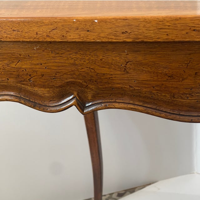 French Provincial Game Table With Scrolled Apron 1940s For Sale - Image 12 of 12