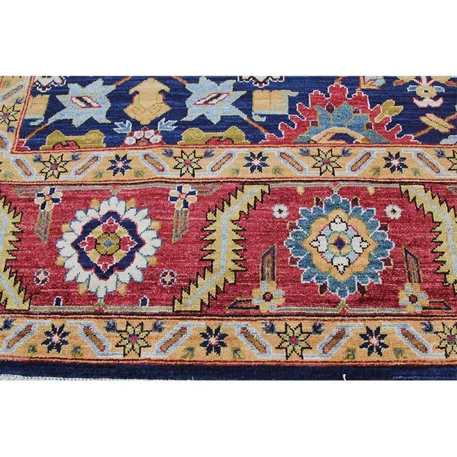 Navy Blue Handwoven Heriz Style Area Rug 9’2″ X 12’7″ For Sale - Image 8 of 11