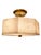 Late 20th Century Modern Alabaster & Brass Flush Mount Ceiling Light For Sale - Image 9 of 9