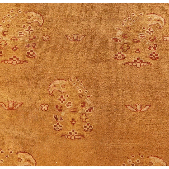 Textile Antique Indian Amritsar Handmade Wool Rug For Sale - Image 7 of 9