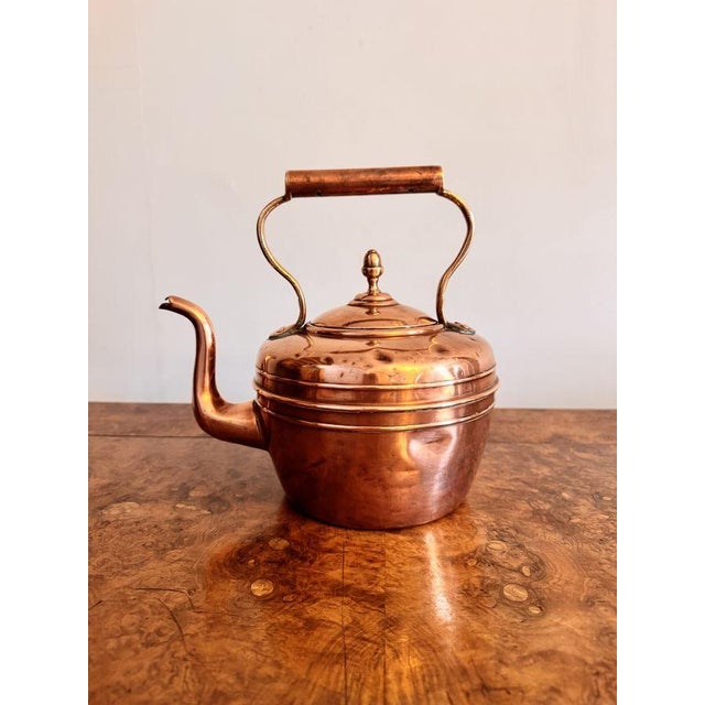 Antique Victorian Copper Kettle, 1880 For Sale - Image 6 of 7