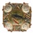 19th Century Square Majolica Palissy Wall Fish Platter Longchamp. For Sale