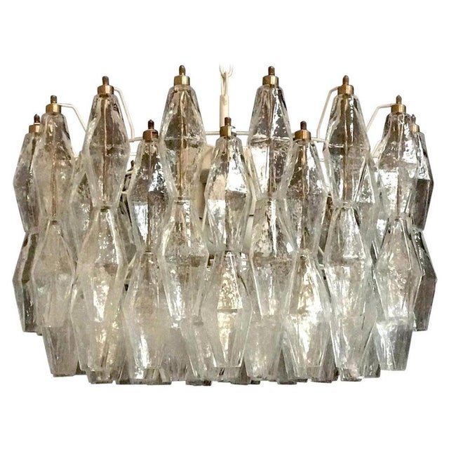 Poliedri Murano Glass Chandelier in the style of Carlo Scarpa, 1980s For Sale - Image 18 of 18